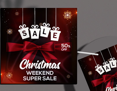 Christmas Sale Flyer Free PSD Template