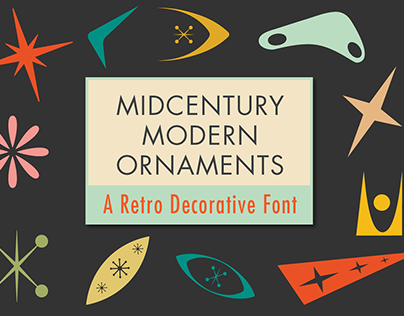 Mid-century Modern Ornaments Font