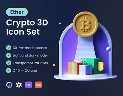 Ether: Crypto 3D Icon Set