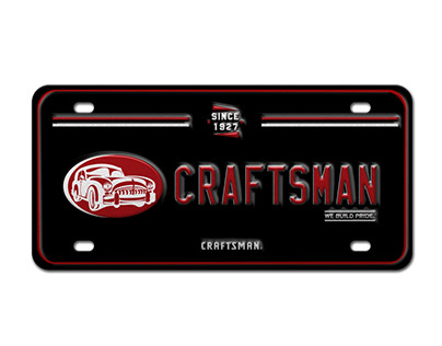 Craftsman|Barrett Jackson License Plate Designs