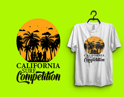 California Surf Competition, Vector illustration