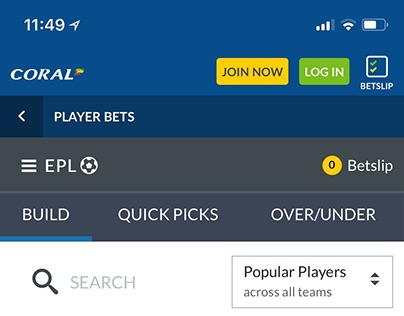 Coral Player Bets