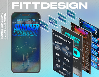 Alphalete Summer Shredding Event Branding by FittDesign