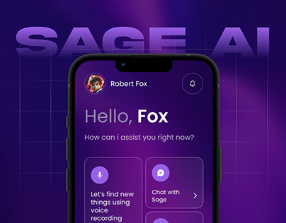 Sage AI | Chatbot Mobile App | App Design 2024