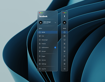 Facebook Dashboard/Sidebar Concept - UI Design