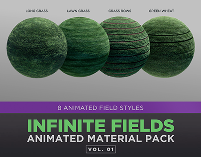 Infinite Fields - Animated Material Pack [3D Asset]