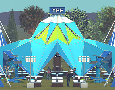 Booth Design - YPF Lollapalooza 2019