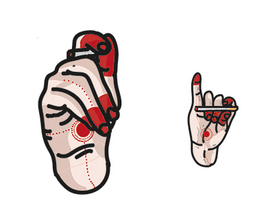 Mudras- Smoking gestures