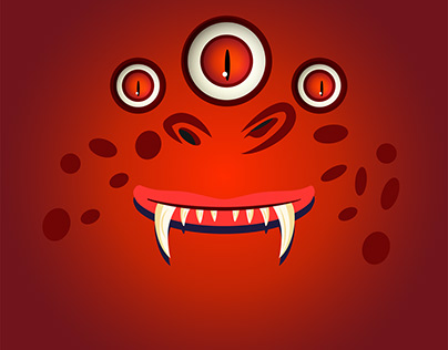 Project thumbnail - Scary monster face vector