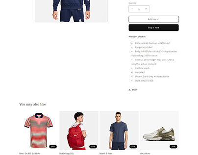 Shopify Product Page Design.