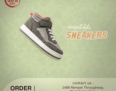 Minimalistic Shoe Advertisement Design