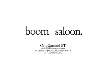 Branding boom saloon: typography