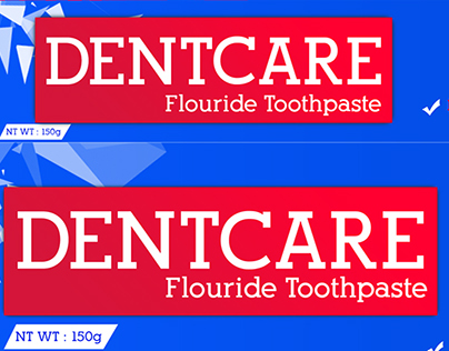 Dent-care toothpaste package design.