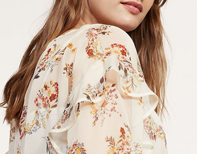 Floral Paisley print for Violeta by Mango