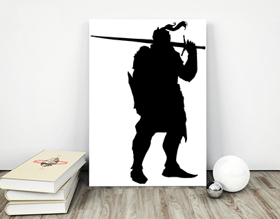Knight Drawing with Inkscape