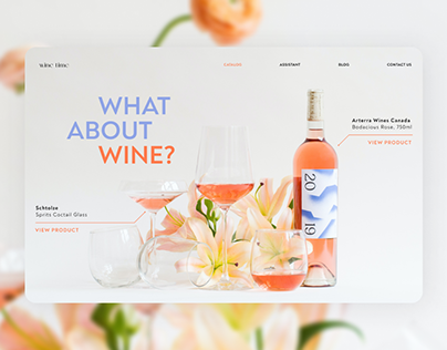 Modern wine boutique Website concept