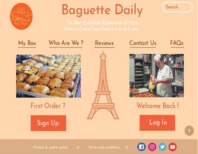Baguette Daily - VISUAL MOCKUPS 3/3 (UI)