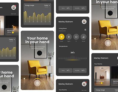 Home management app UI design