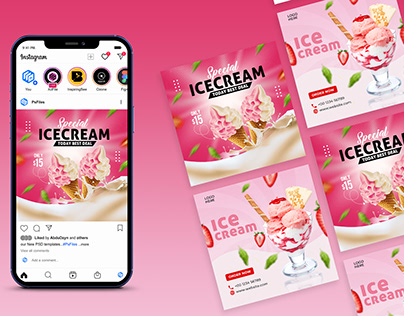 Ice Cream Social Media Design