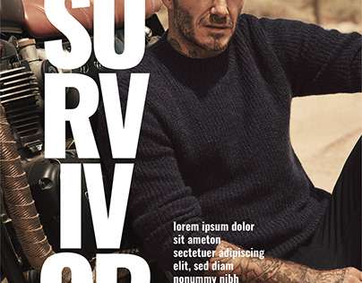 Magazine Design - David Beckham ' Survivor'