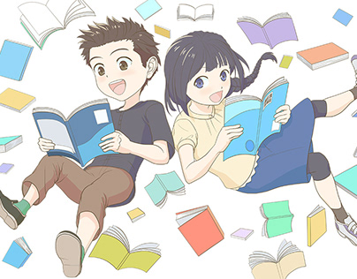 Illustration of morning reading, Japanese school habit