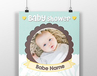 Baby Shower Card | بطاقة دعوة بيبي شاور
