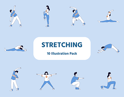 Stretching Illustration Pack