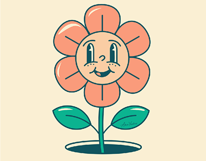 Retro flower