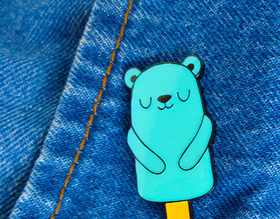 "Popsicle Bears" enamel pins