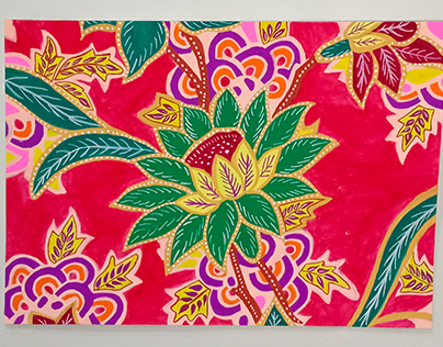 4.1 Close-up drawings of batik (MIXED-MEDIA)