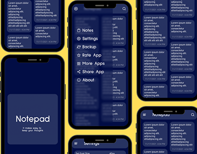 Notepad Mobile App UI Concept