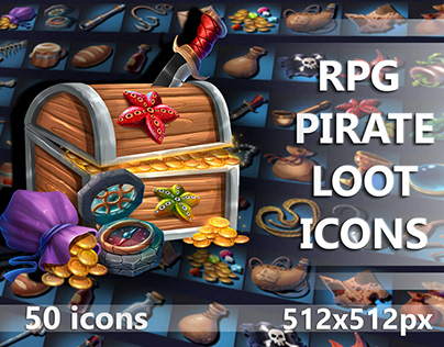 RPG Pirate Loot Icons