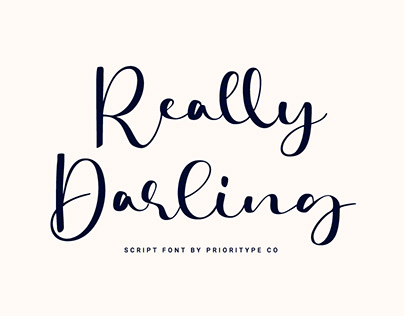 Really Darling - Handwritten Script Font