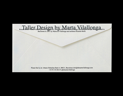 Taller Design by Marta Vilallonga