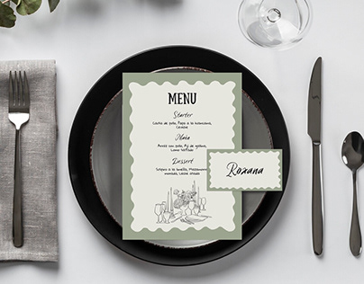 Dinner Party or Menu Template + Place Card.