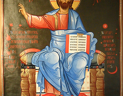 Icone : Christe sur le trone