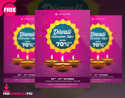Diwali Sale Flyer Free PSD