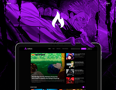 Aniflame | UI/UX | Anime news website