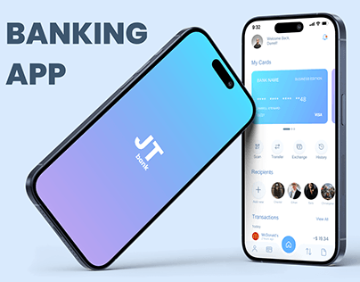 專案縮圖 - Mobile Banking App Design