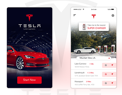 Tesla Super Chargers Network App