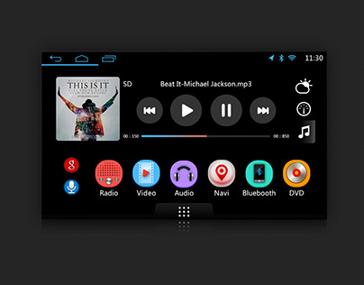 Android 4.4.4 CAR DVD PLAYER UI