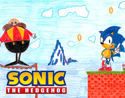 Cover Green Hill Zone do jogo Sonic de Mega Drive