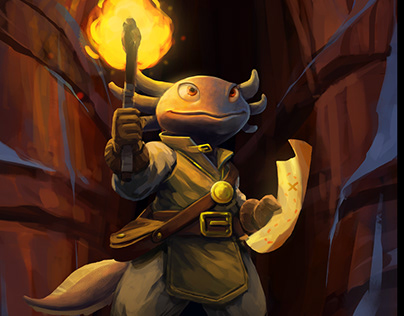 Axolotl Adventurer - Character Design Challenge