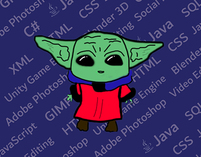 Baby Yoda made using Photoshop as a Game Player