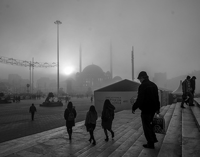 Foggy weather in Taksim.