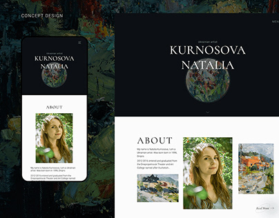 Website for a Ukrainian artist
