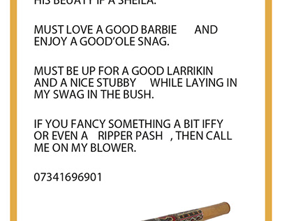 Copywriting~ lonely hearts advert