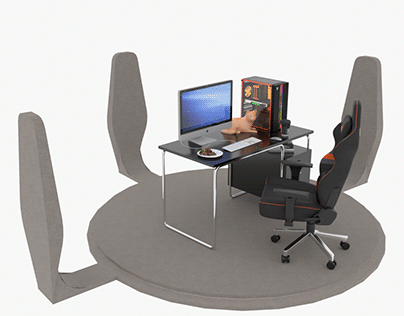 Workplace model 3D