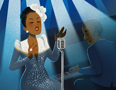 Billie Holiday - Children's book illustration