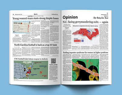 Graphic Designs for The Daily Tar Heel Newspaper